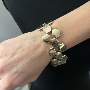 Hexagonal Gold Bracelet